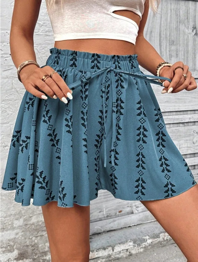 Pantalones cortos acampanados