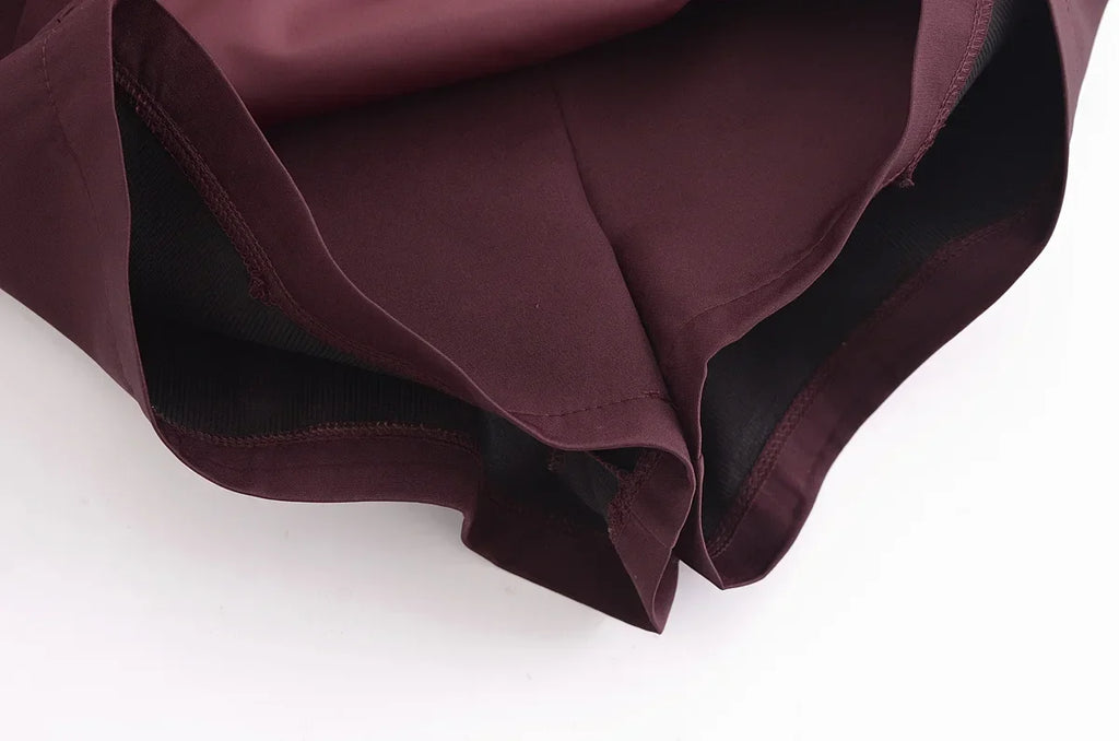 Falda-pantalón de cintura alta para primavera
