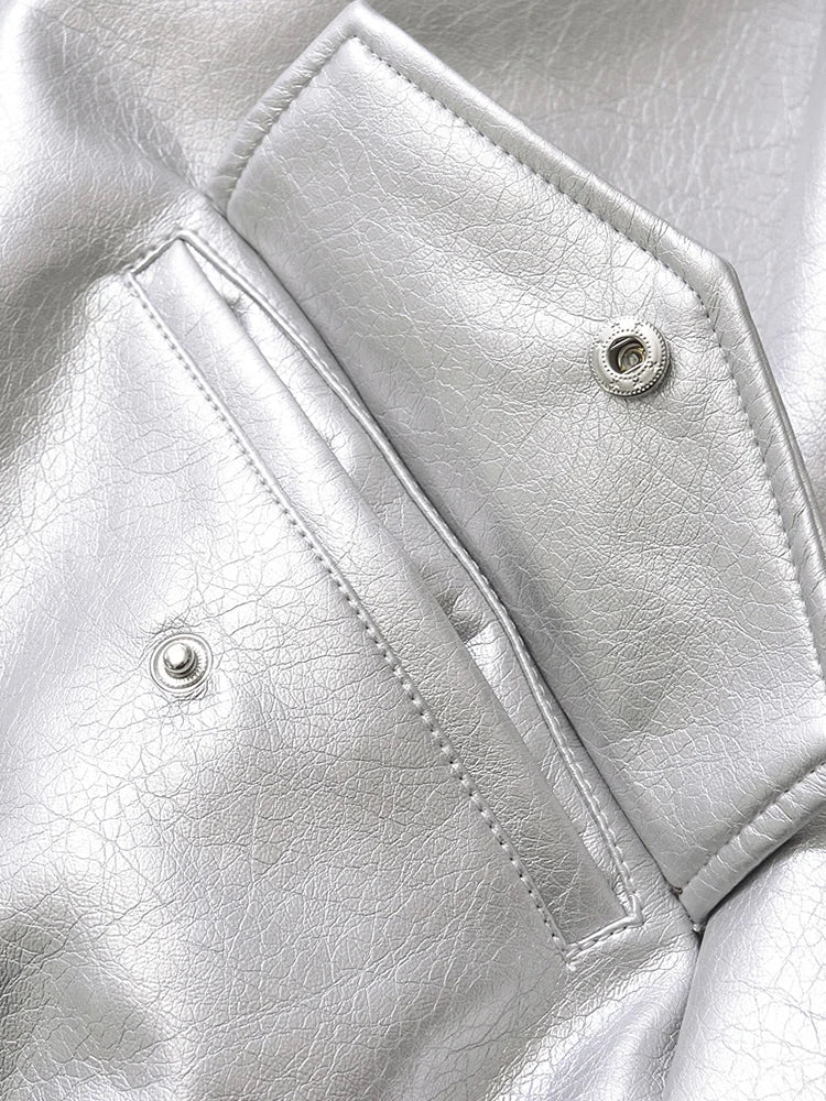 Chaqueta de imitación de cuero Retro Moto