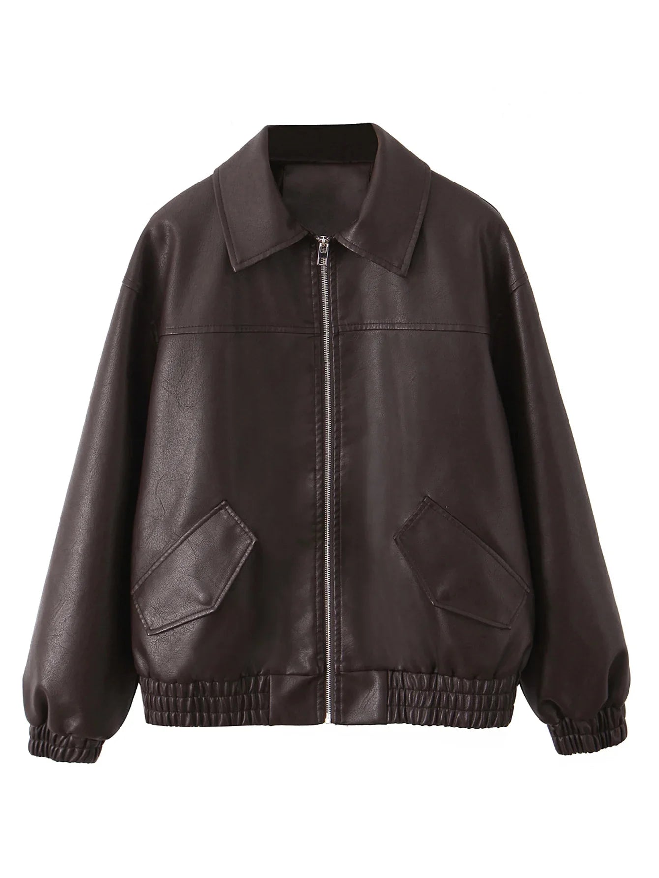 Chaqueta de imitación de cuero Retro Moto