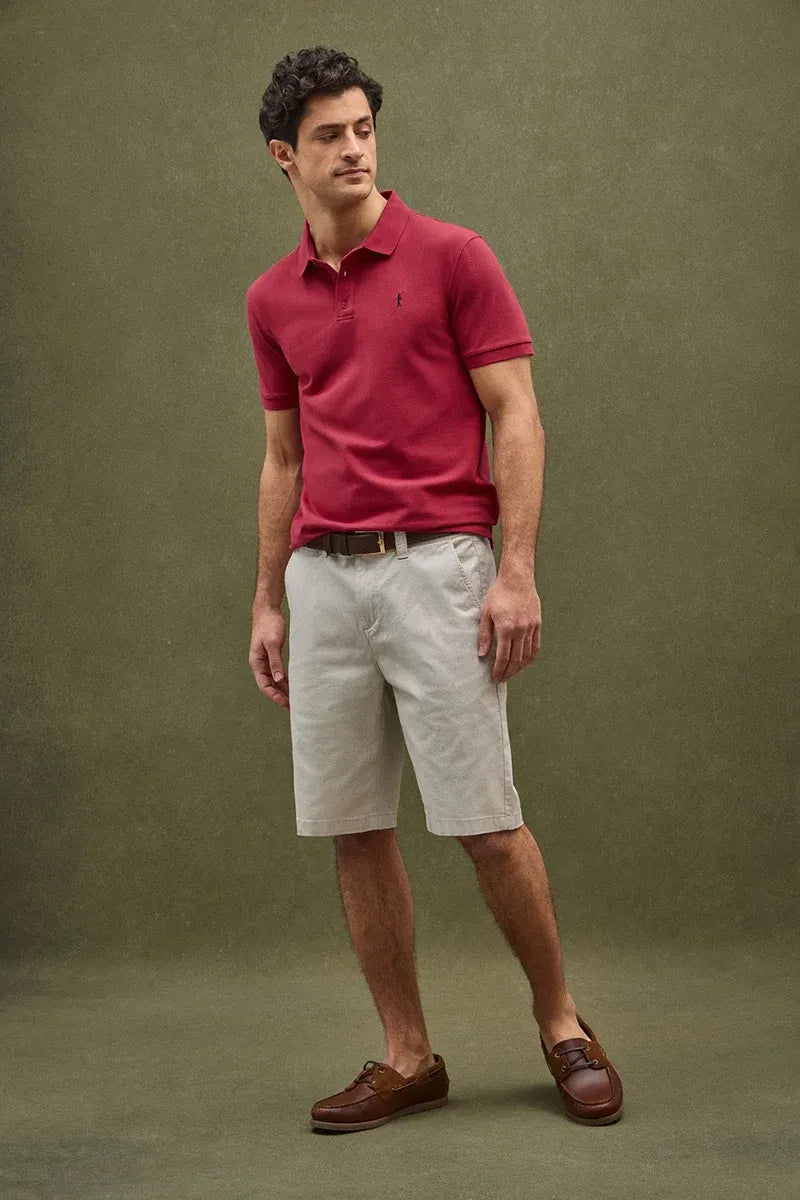 POLO AZUL MARINO CON CORTE SLIM