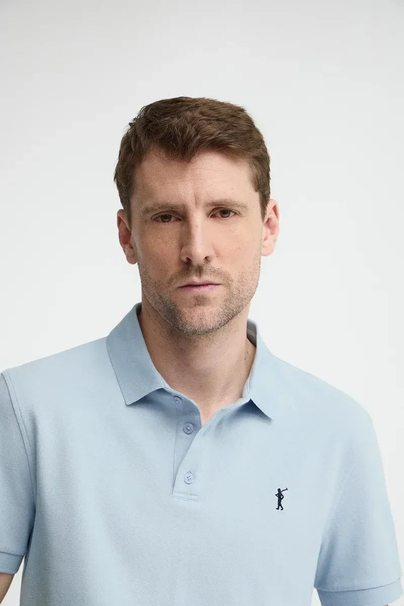POLO AZUL MARINO CON CORTE SLIM